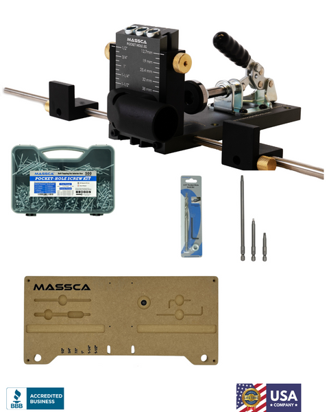 Massca Pocket Hole Jig Mounting System Bundle # 3