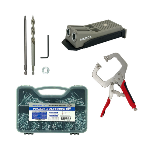 Massca Twin Pocket Hole Jig Set Bundle