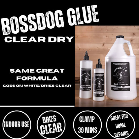 1 Gallon Clear Dry Double Dog Deal - BOSSDOG Glue Company